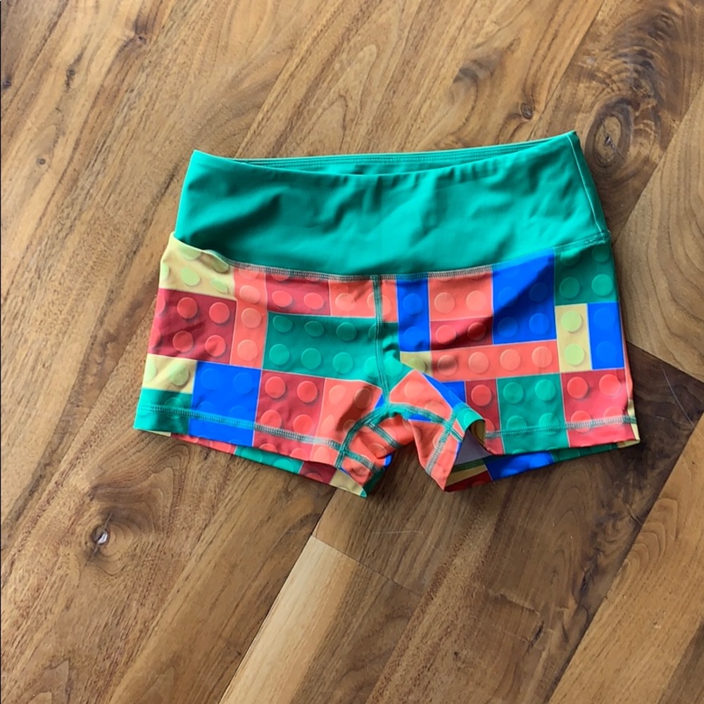 Feed me fight me LEGO shorts xs